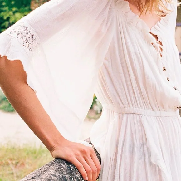 Free People Ivory Beach Bliss Maxi Dress, size XS - Picture 5 of 12